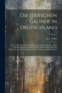 Die Jüdischen Gauner In Deutschland: Ihre Taktik, Ihre Eigenthümlichkeiten Und Ihre Sprache: Nebst Ausführlichen Nachrichten Über Die In Deutschland Und An Dessen Grenzen Sich Aufhalten