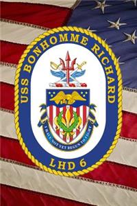 U S Navy Amphibious Assault Ship USS Bonhomme Richard (LHD 6) Badge Crest Journal