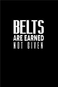 Belts are earned not given