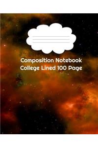 Composition Notebook College Lined 100 Page Night Sky