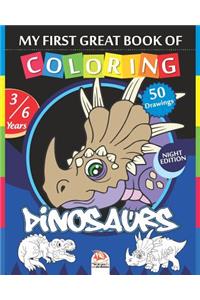 My first great book - coloring Dinosaurs - Night edition