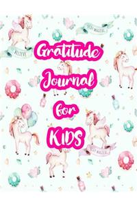 Gratitude Journal for Kids: 5-Minute Daily Diary of Positivity with Cute Unicorn Matte Cover Design Notebook Prompts to Write In Per Day - Perfect Gift for Girls, Boys, Teens, 