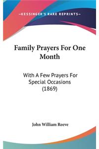 Family Prayers for One Month