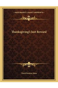 Thanksgiving's Just Reward