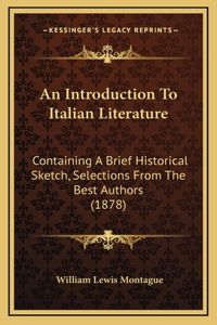 An Introduction To Italian Literature