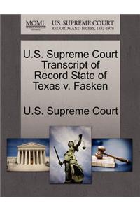 U.S. Supreme Court Transcript of Record State of Texas V. Fasken