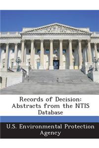 Records of Decision: Abstracts from the Ntis Database
