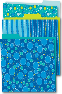 Bubbly Blues File Folders