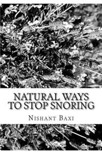 Natural Ways to Stop Snoring