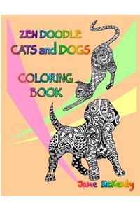 Zen Doodle Cats and Dogs Coloring Book