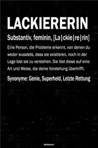 Lackiererin Notizbuch