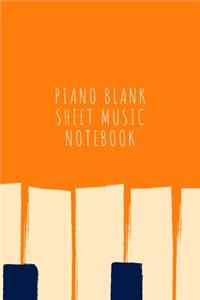 piano blank sheet music notebook