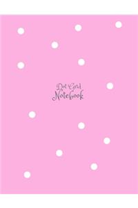 Inverse Pink Pastel Stylish Modern Dotted Notebook, Dot Grid Sketcher (8.5x11) Large Journal
