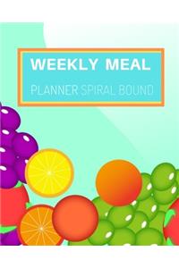 weekly meal planner spiral bound