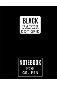 Black Paper Dot Grid Notebook For Gel Pen