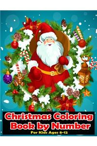 Christmas Coloring Book by Number for kids Ages 8-12