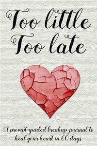 Too Little Too Late: A Prompt-Guided Breakup Journal to Heal Your Heart in 60 Days