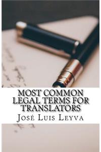 Most Common Legal Terms for Translators