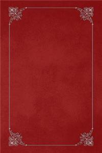 Brick Red 101 - Blank Notebook with Fleur de Lis Corners