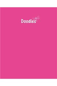 Doodles Journal - Great for Sketching, Doodling or Planning with Fuchsia Cover