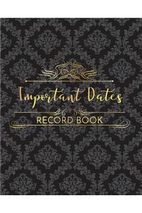 Important Dates Record Book