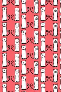 Bullet Journal Notebook for Cat Lovers Funny Tall Cats Pattern 6
