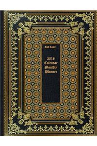 Gold Label 2018 Calendar Monthly Planner