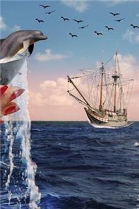 Summer, Oceans, Dolphins Fantasy Journal