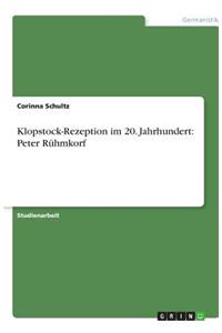 Klopstock-Rezeption im 20. Jahrhundert