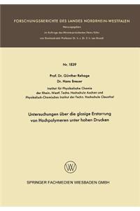 Untersuchungen Über Die Glasige Erstarrung Von Hochpolymeren Unter Hohen Drucken