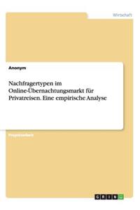 Nachfragertypen im Online-Übernachtungsmarkt für Privatreisen. Eine empirische Analyse