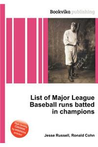 List of Major League Baseball Runs Batted in Champions