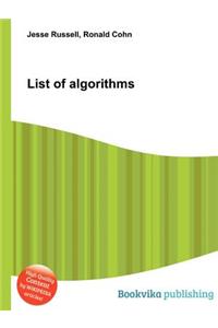 List of Algorithms