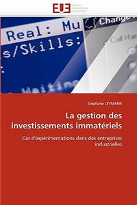 La Gestion Des Investissements Immatériels