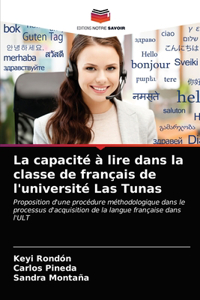 capacité à lire dans la classe de français de l'université Las Tunas