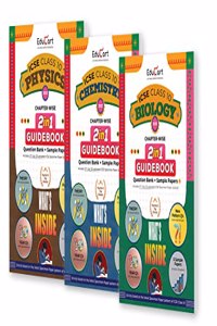 Educart ICSE Class 10 COMBO Physics Chemistry & Biology Guidebook 2022-23 Question Bank + Sample Papers 2022 Exam (Including Previous 10 Years Questions)