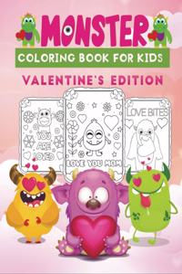 monster coloring book for kids valentine's edition