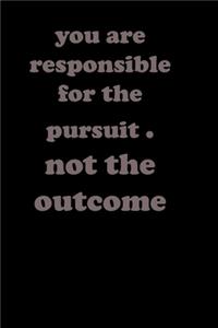you are ressponsible for pursuit, not for the outcome