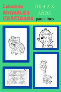Laberinto animales graciosos para niños de 4 a 8 años