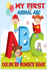 My First Animal ABC Color By Number Book