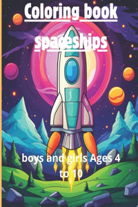 Coloring book spaceships