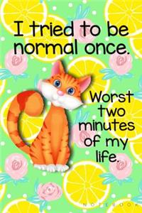 I Tried To Be Normal Once Worst Two Minutes Of My Life Notebook