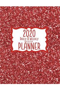 2020 Daily & Weekly Red Glitter Planner