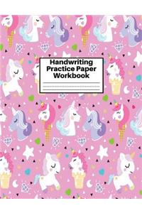Handwriting Practice Paper Workbook