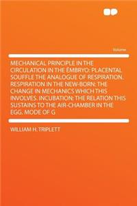 Mechanical Principle in the Circulation in the ï¿½mbryo: Placental Souffle the Analogue of Respiration. Respiration in the New-Born: The Change in Mechanics Which This Involves. Incubation: The Relation This Sustains to the Air-Chamber in the Egg.