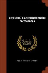 Le journal d'une pensionnaire en vacances