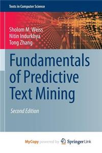 Fundamentals of Predictive Text Mining