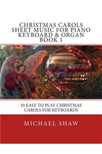 Christmas Carols Sheet Music For Piano Keyboard & Organ Book 1