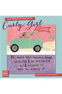 2021 the World According to Curly Girl 16-Month Wall Calendar