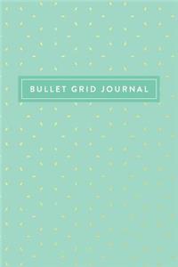 Bullet Grid Journal: Mint Pattern, 150 Dot-Grid Pages, 6